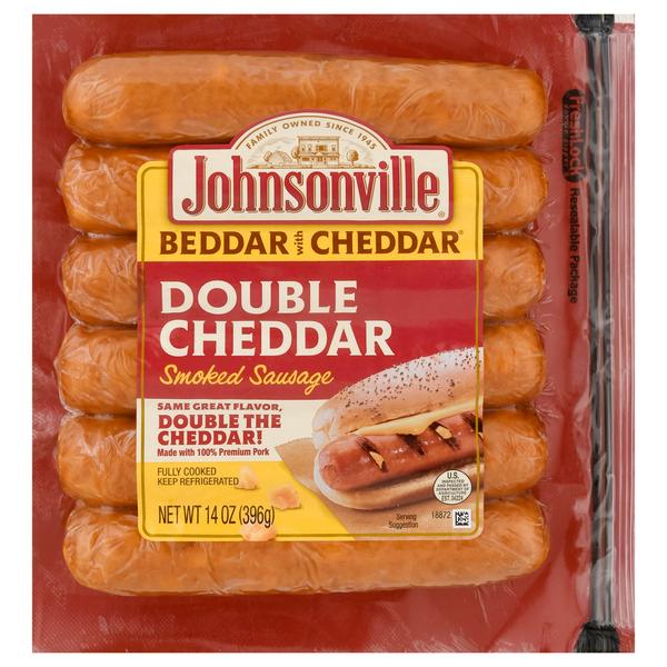 JOHNSONVILLE DOUBLE CHEDDAR SMOKED SAUSAGE